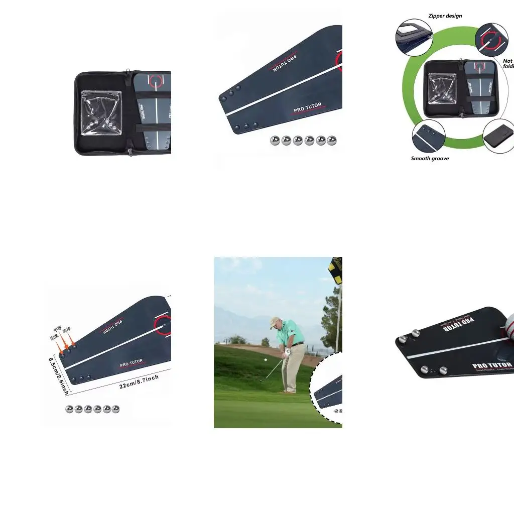 Q39E Portable Golf Putting Tutor Indoor Simulation Track Swing Device Enduring