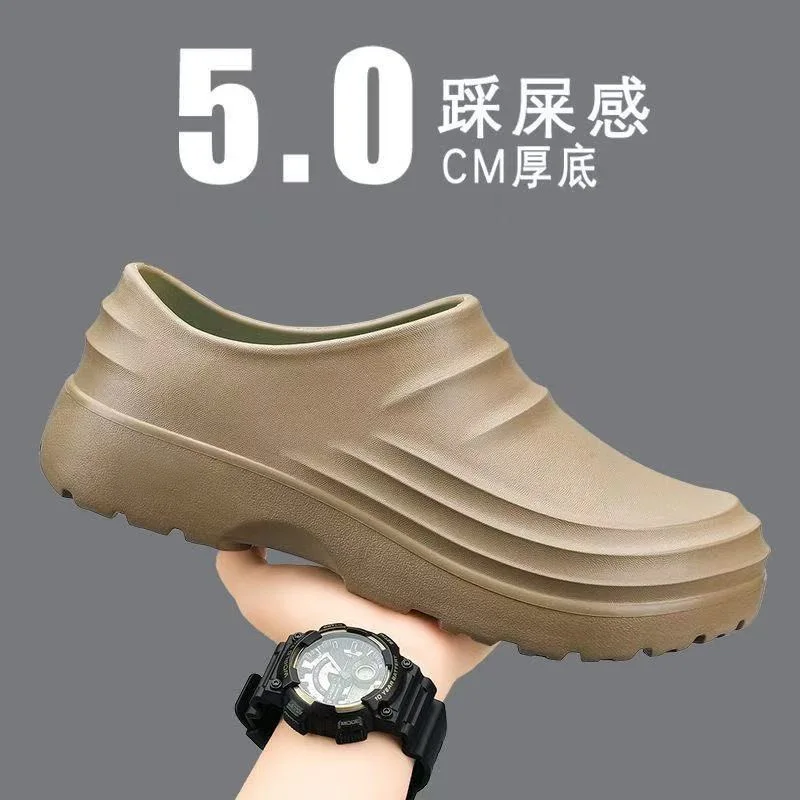 

2024 Original Men Women EVA Chef Shoes Non-slip Waterproof Oil-proof Shoes Comfortable Workers Slippers Outdoor Fishing Shoes