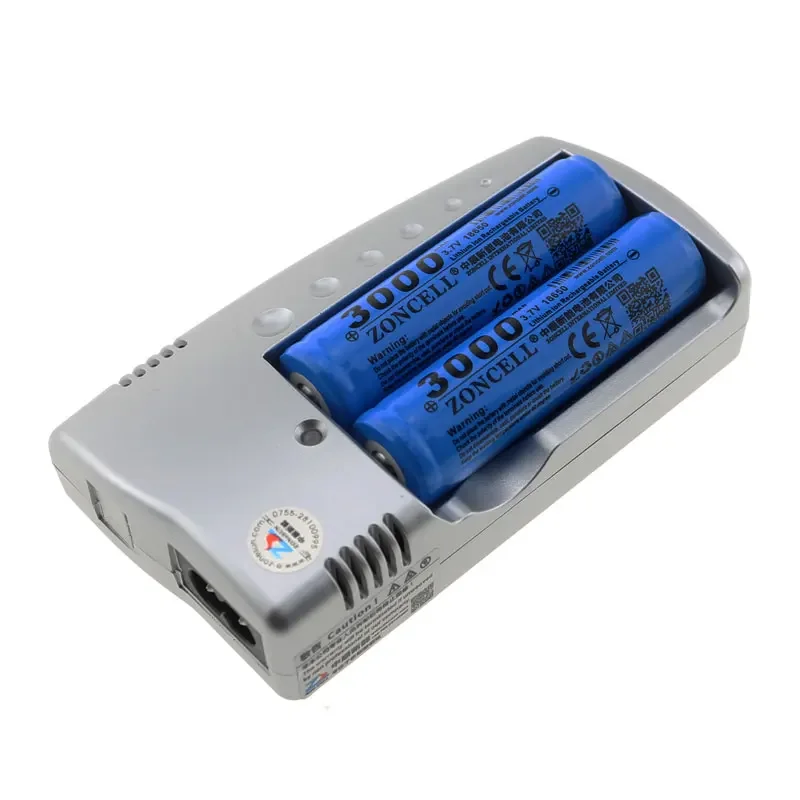 Inteligentna ładowarka do akumulatorów litowych CIS 3,7 V 18650 1 lub 2 ziarna tego samego akumulatora, inteligentne ładowanie z dowolnym gniazdem.