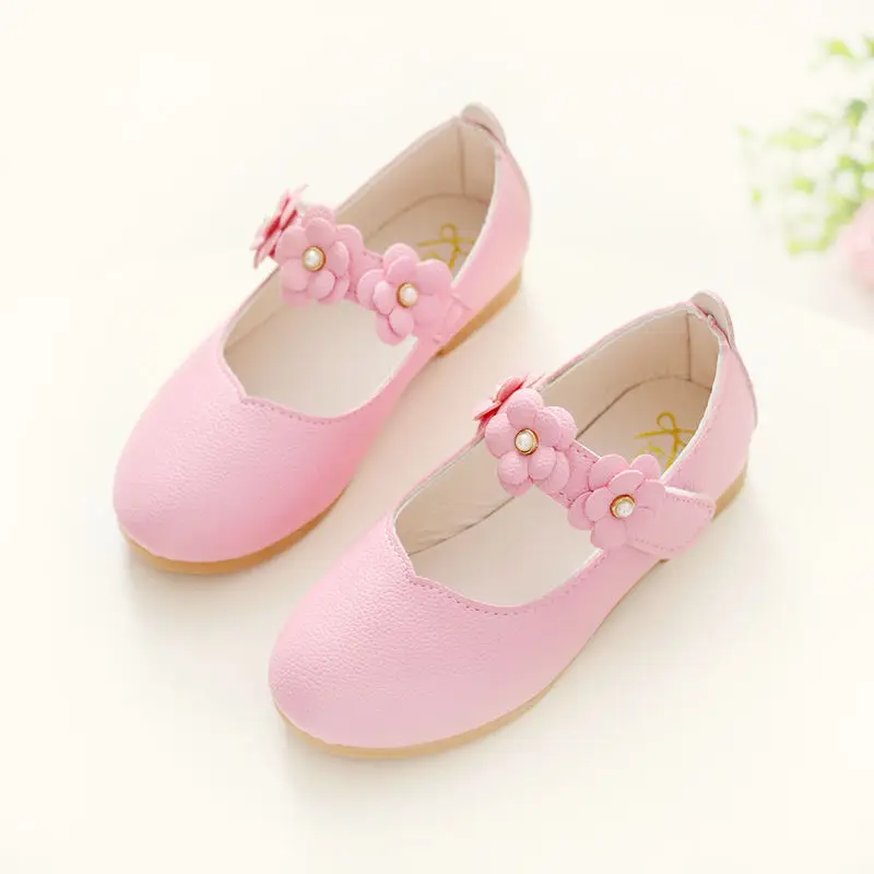 Children Dancing Shoes Kids Princess Shoes Girls Soft Bottom Breathable Leather Footwear  Students Non-slip Performance Footwear