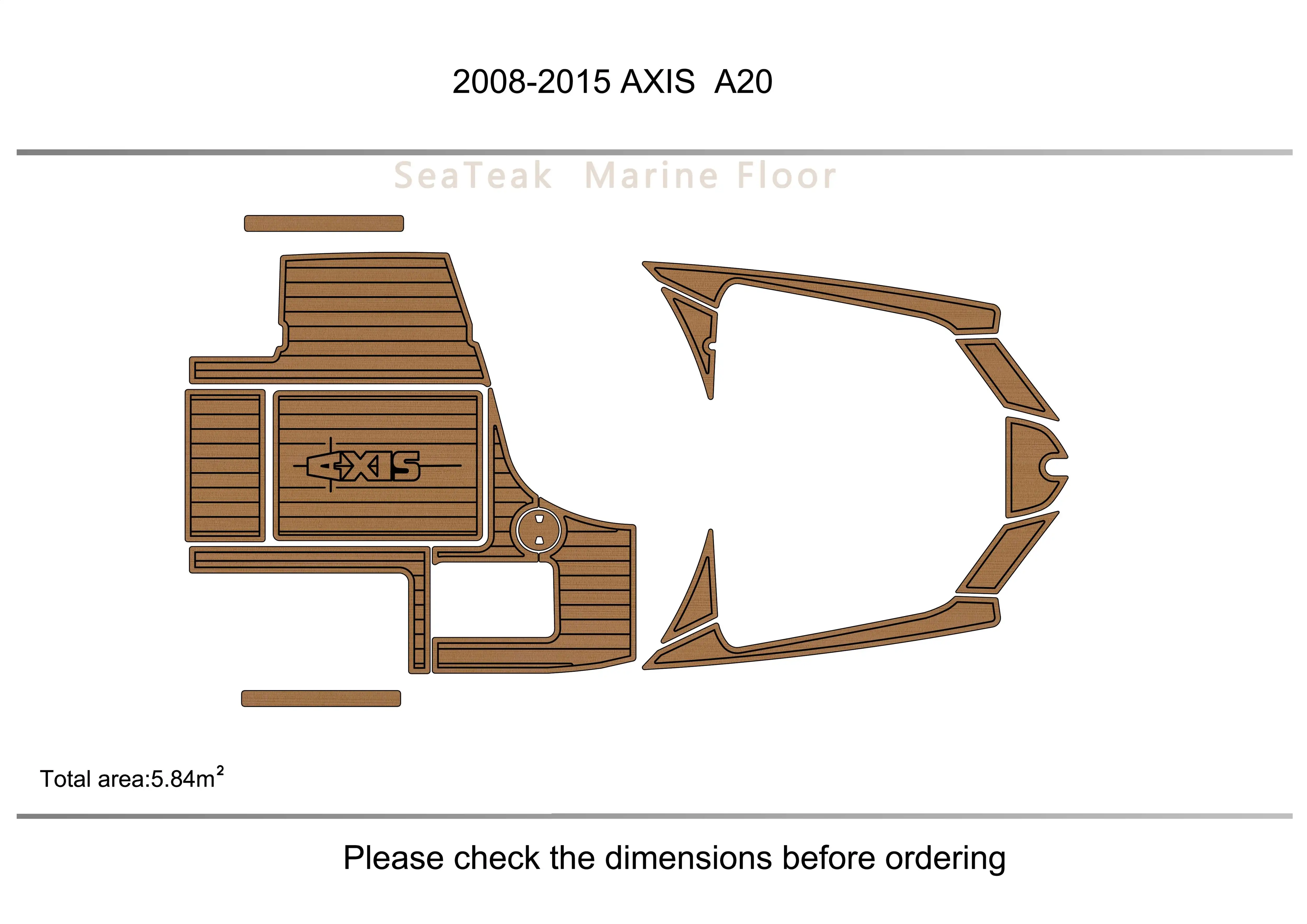 

2008-2015 Axis A20 Cockpit 1/4" 6mm EVA fAUX carpet Water Ski Yacht Fishing Boat Non-slip mat floor