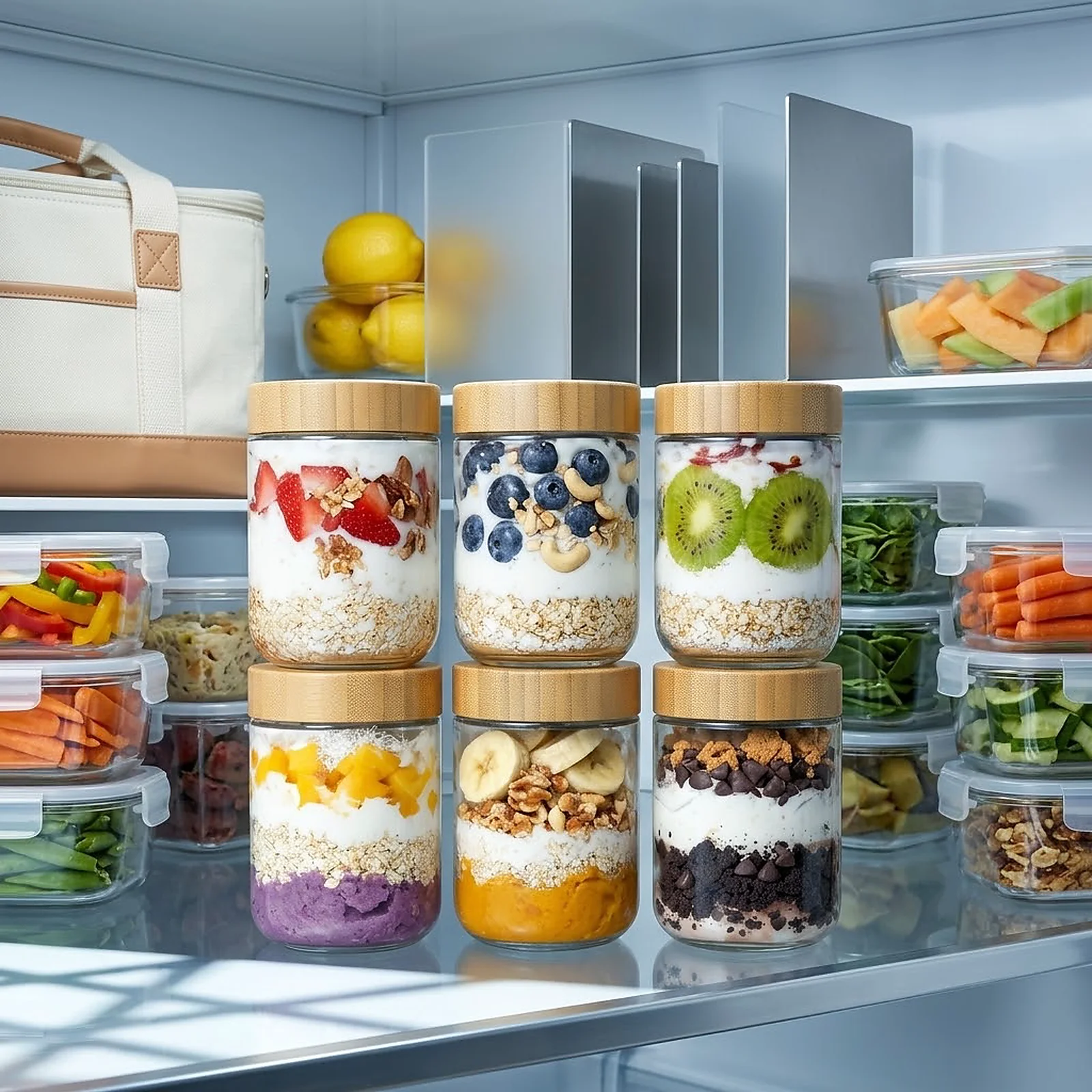 조이안시 6개입 16온스 유리 오버나이트 오츠 용기, - Meal Prep Overnight Oats 리뷰 및 가격