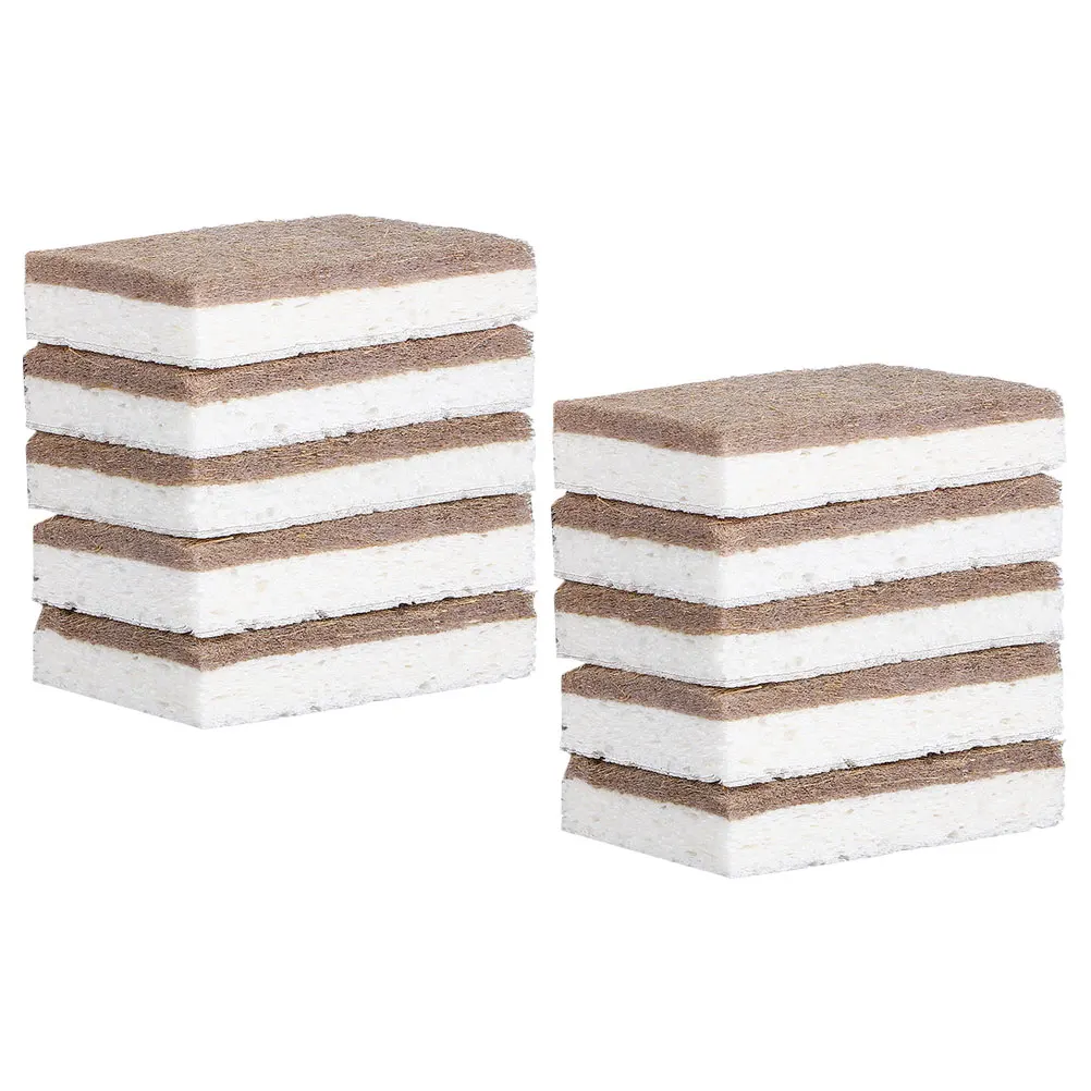 

10pcs Sponge Wipe Scouring Pad Kitchen Scrub Cleaning Dishes Reusable Washing Dishwashing Soft Practical Multi Purpose