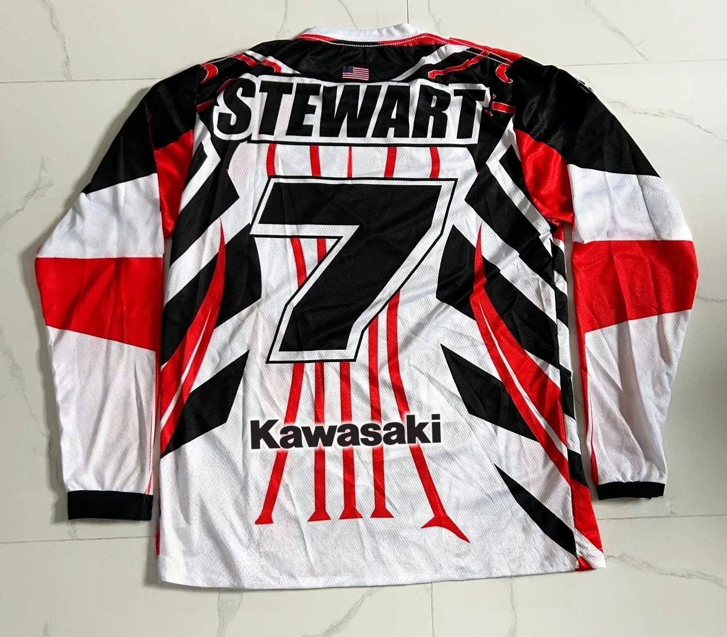 

Джемпер KAWASAKI James Bubba Stewart для мотокросса, винтажная футболка с длинными рукавами Beckett BAS Mountain, быстросохнущая дышащая одежда