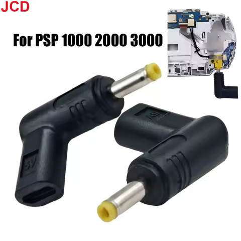 JCD 1pc 5V Type-C to DC Power Charge Convert For PSP 1000 2000 3000 Mini USB C Charging Convert Adapter DC 4.9x1.7mm