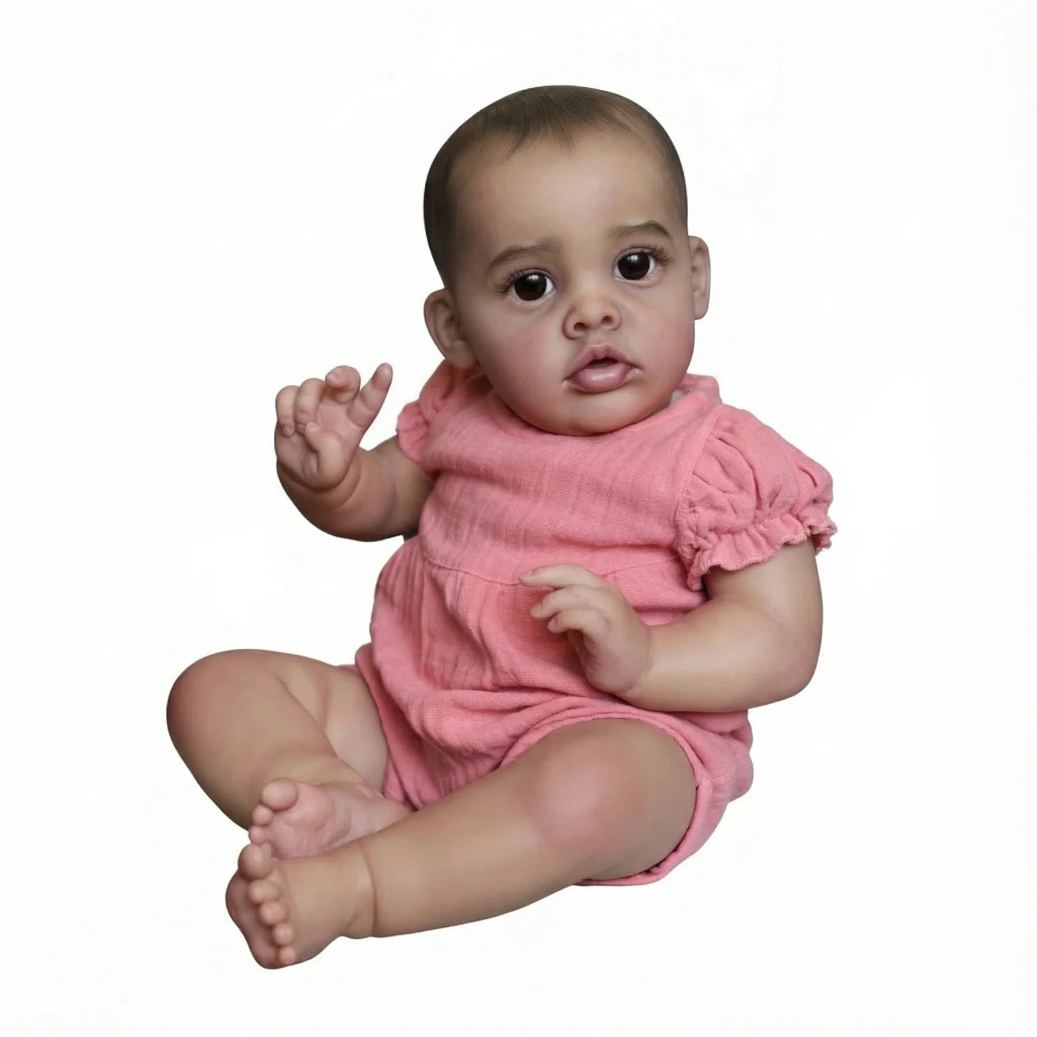 22 pollici di alta qualità fatta a mano realistica bambola rinata Benjamin 3D pelle vene visibili corpo morbido regalo d'arte da collezione per i bambini