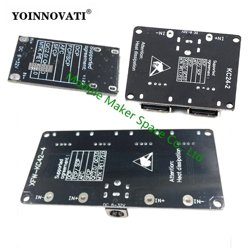 USB QC3.0 QC2.0 DC-DC Buck Converter Charging Step Down Module 6-32V 9V 12V 24V to Fast Quick Charger Circuit Board 3V 5V 12V