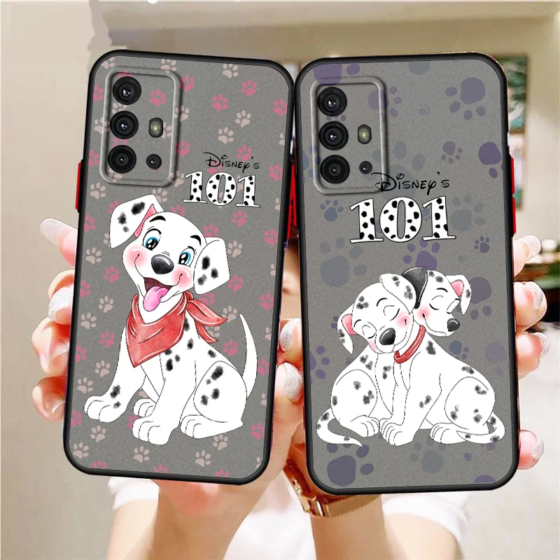 101 Spotted Dog Disney Cute Frosted Translucent For Samsung Galaxy S24 S23 S22 S21 S20 FE S10 S9 S8 Plus Ultra Pro 5G TPU