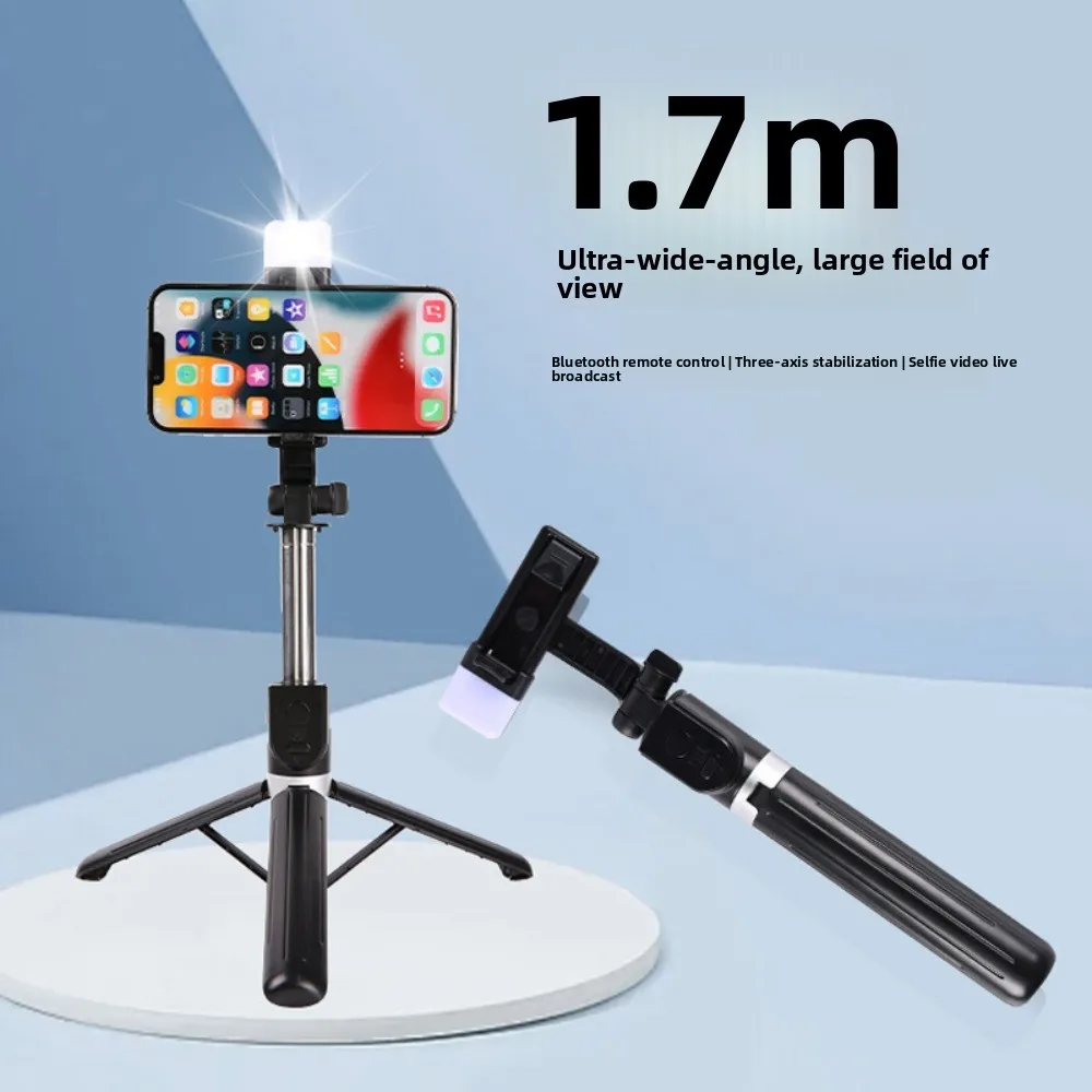 

With LED Lamp Telescopic Selfie Stick Portable 1.7m Bluetooth Selfie Stick Adjustable Handheld Selfie Stick Tripod