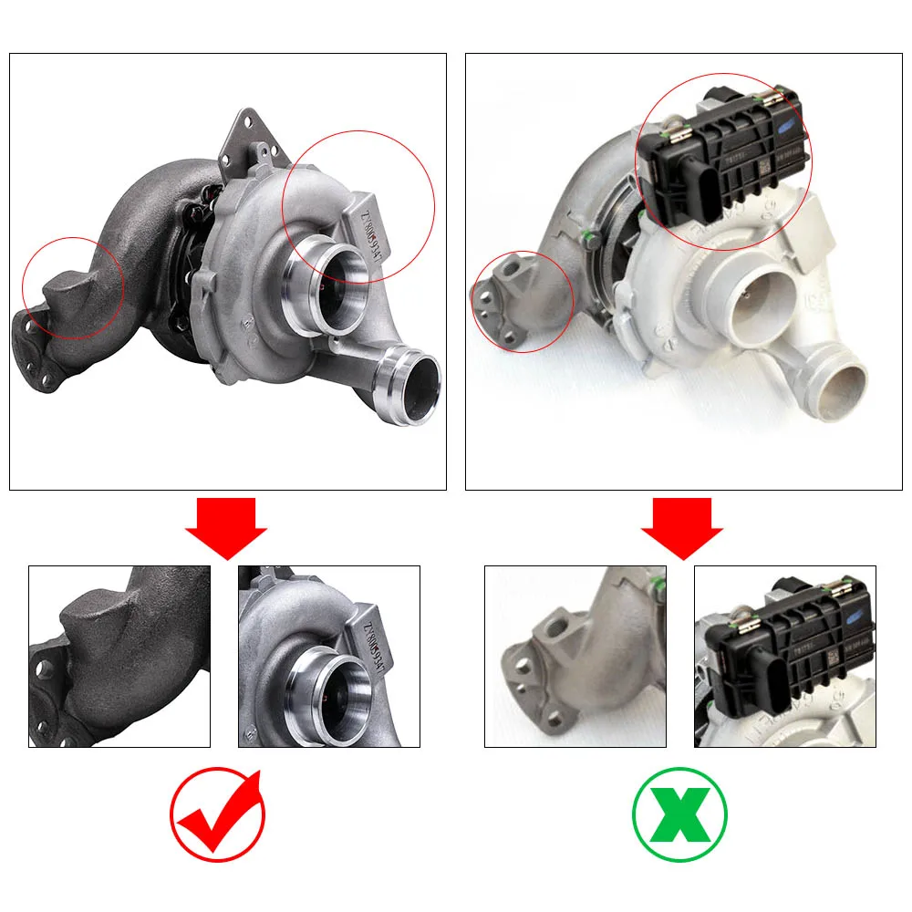 Заготовка турбо зарядное устройство для Mercedes-Benz 280 320 CDI OM642 3.0L 165KW 2006-2009 765155 757608