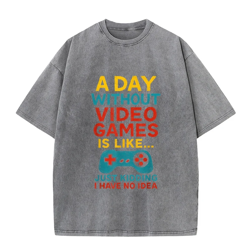 Funny Gamer Saying Graphic Tee Men Boys Teens Video Gaming T-Shirt 고퀄 У2к Oversized T Shirt Text Unisex Casual Humor Cotton