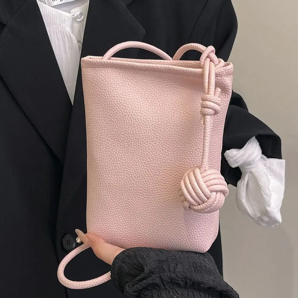 

PU Leather Mobile Phone Crossbody Bag Small Purses Simple Leather Trend Shoulder Bag Candy Color Soft Mini Summer Shoulder Bags