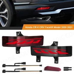 For Honda CRV CR-V 2020 2021 2022 LED Rear Bumper Reflector Light Dynamic Flowing Turn Signal Warning Brake Car Driving Lamp 12V