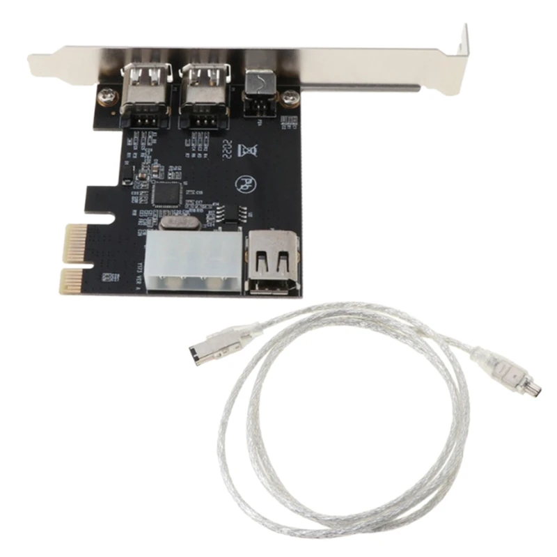 

PCI E 1X 1394 3 Port Firewire Card DV HD Video Capture Card With 1394A 6 Pin To 4 Pin IEEE1394A Interface For Desktop