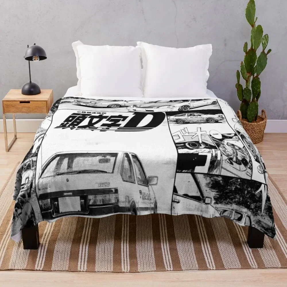 Initial D Throw Blanket Flannel Hairys Designers Blankets