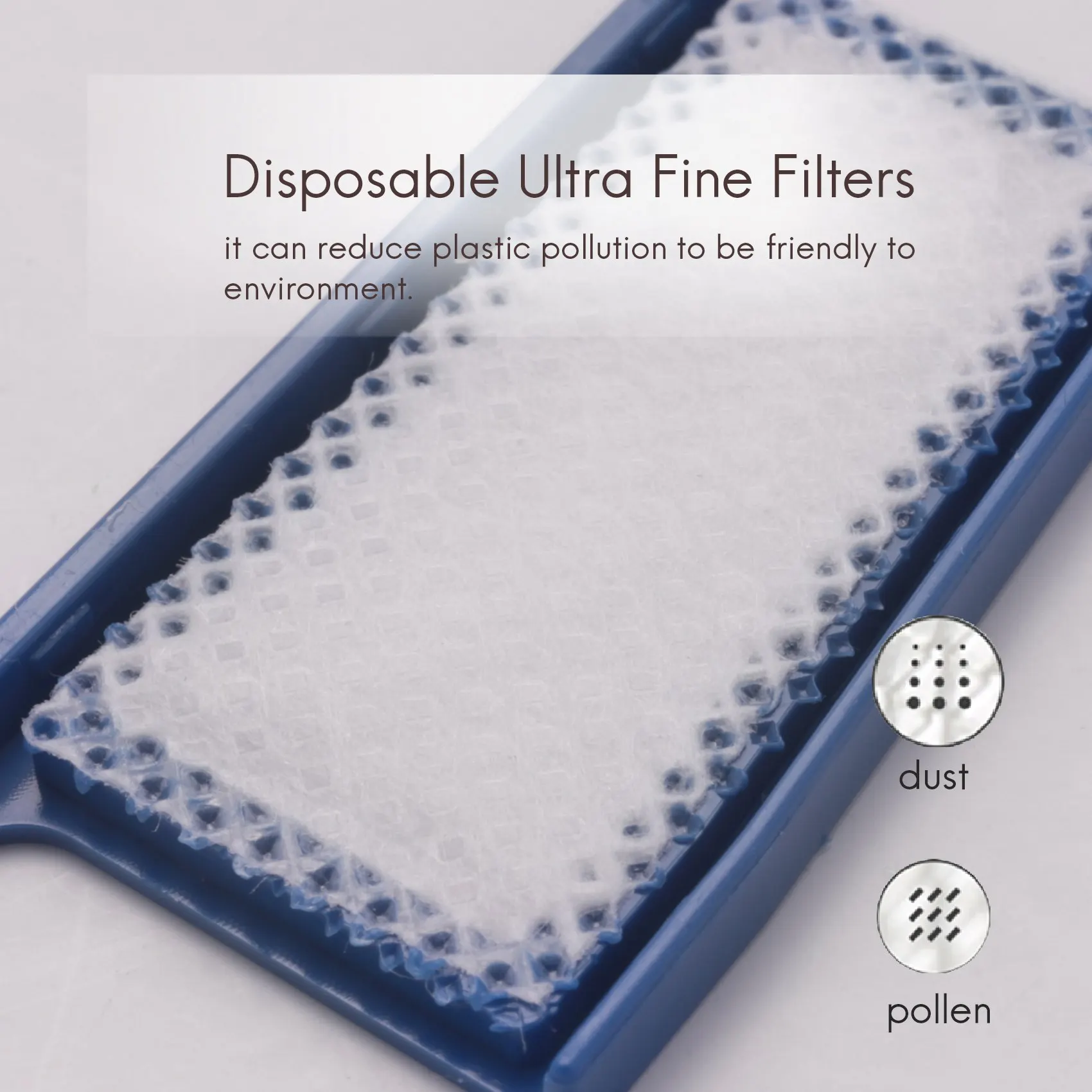 Kit Filter untuk termasuk 2 Filter yang dapat digunakan kembali & 6 Filter Ultra halus sekali pakai