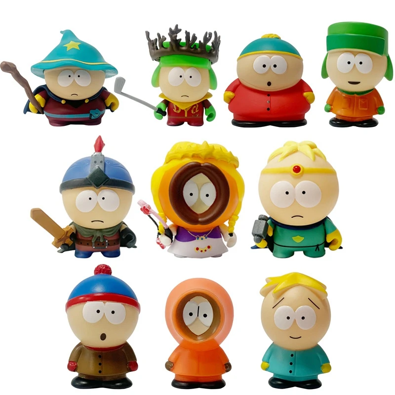 5Pcs/Set South Park Anime Figure The Stick of Truth Kenny McCormick Stan Marsh Cute Lovely Dolls American Band Ornaments