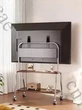 Modern Simple 43-80 Inch Available Suitable for TV Floor Bracket Living Room Bedroom Stainless Steel Art Mobile