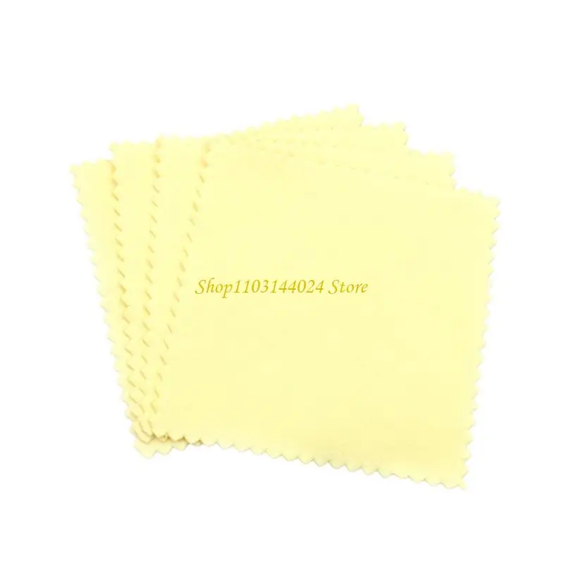 N5KE Jewelry Polishing Cloth Set, Soft 8X8Cm Cloths for Daily Cleaning, Touch Ups, Jewelry Box and Travel Care