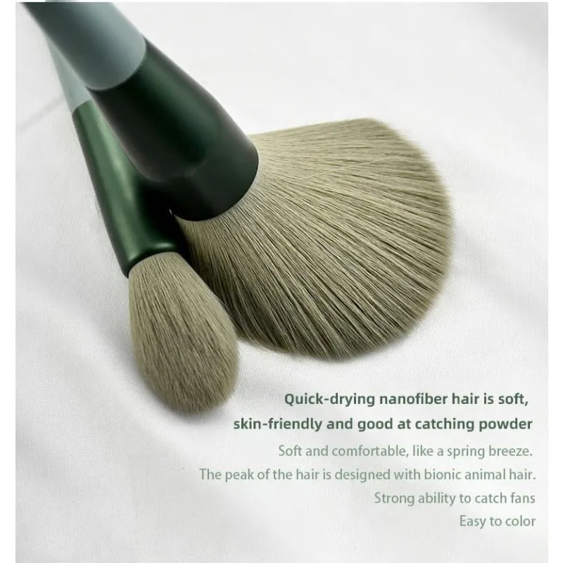 Profesjonalny zestaw pędzli do makijażu 13-częściowy – miękkie włosie syntetyczne do twarzy i oczu, podróżny zestaw pędzli do makijażu do podkładu