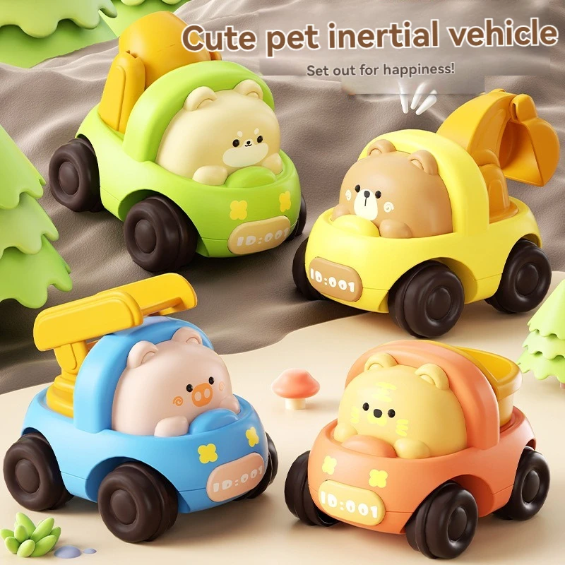 Cartoon Animal Engineering Vehicles, Toy Dump Trucks, Boy Interactive Sliding Cars, Excavators, Small Gifts