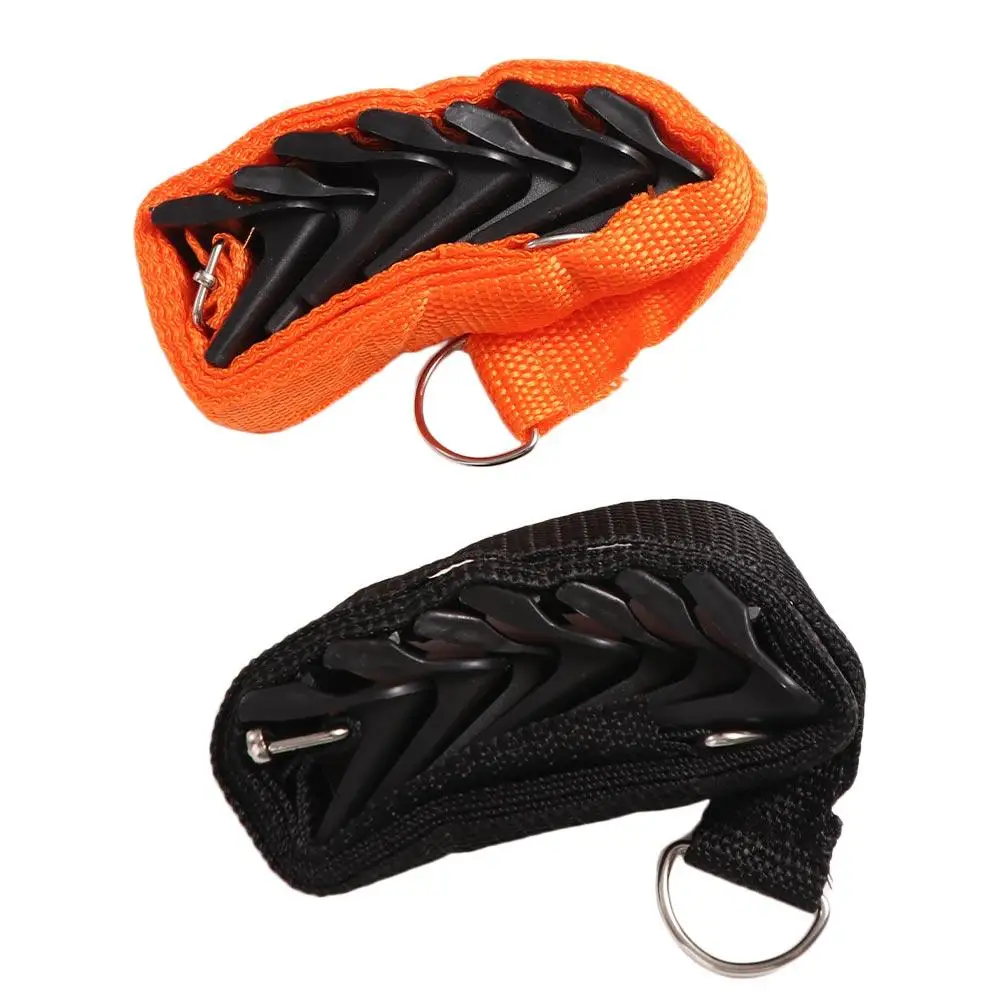 

Fashion 7 Hooks Nylon Straps Cap Rack Hanging Adjustable Hat Storage Holders Space Saving Seamless Hat Display Rack Wardrobe