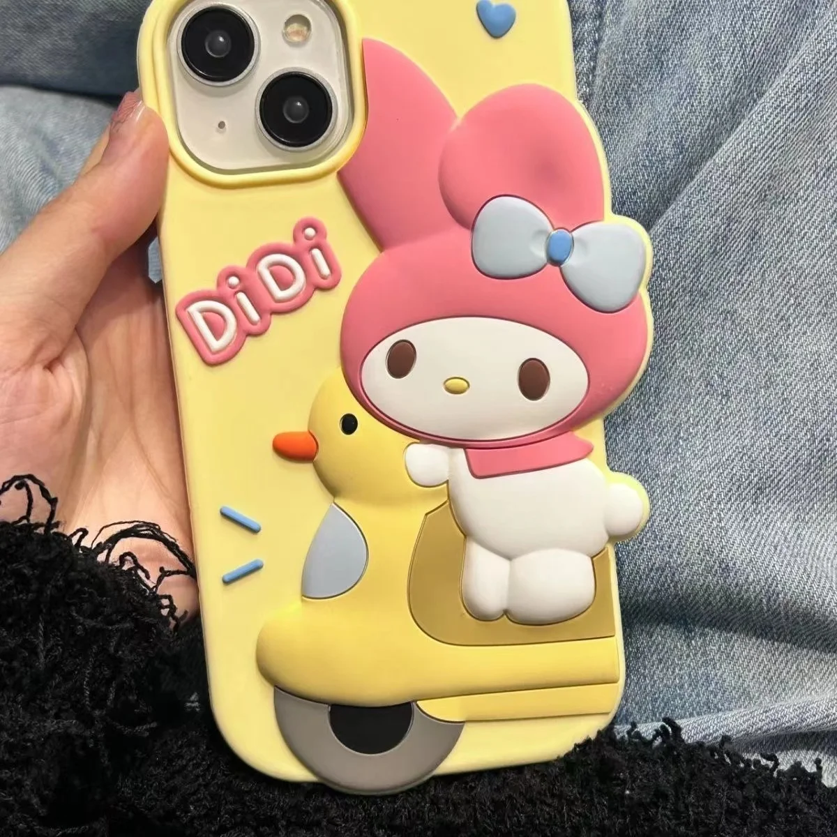 Sanrio Luxury Miniso Soft Silicone Hello Kitty Phone Cases For Iphone 15 14 13 Pro Max 11 Plain Cartoon Funda Melody Cover Shell