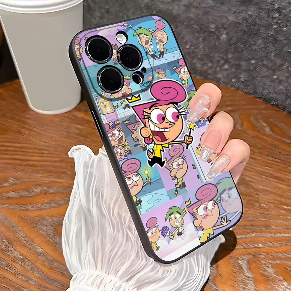 Funda de teléfono de dibujos animados The Fairly OddParents para Iphone 17 Pro Max 16 15 14 Pro Max 13 Mini 11 12 Xr Xs SE Plus contraportada