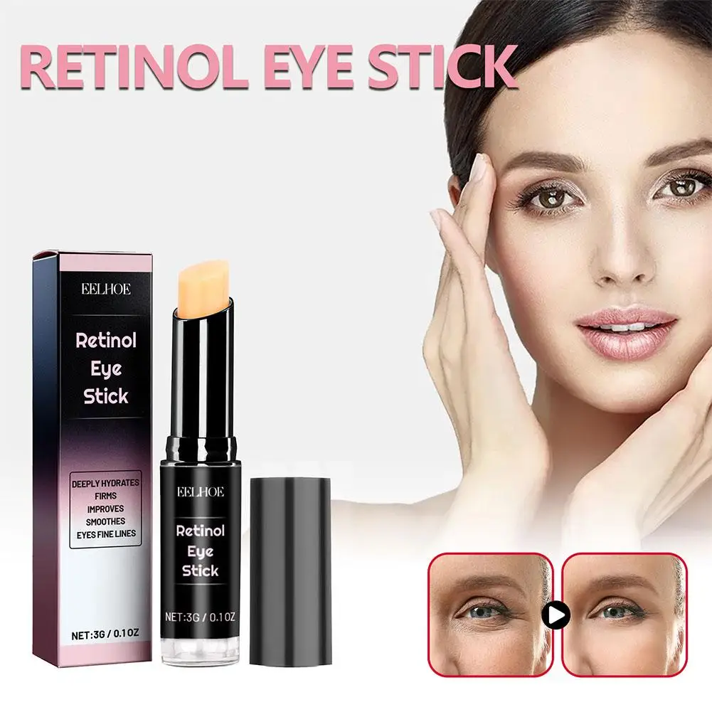 1pcs Retinol Anti-wrinkle Eye Cream Anti Puffiness Whitening Stick Eye Dark Skin Line Moisturizing Bags Fade Fine Circles R Q7T3