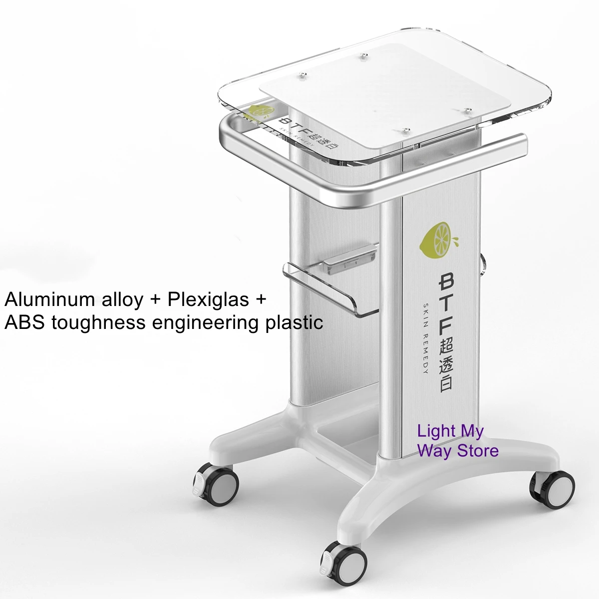 Beauty acrylic trolley aesthetic instrument   small bubble stand base dental clinic ultrasound  trolley