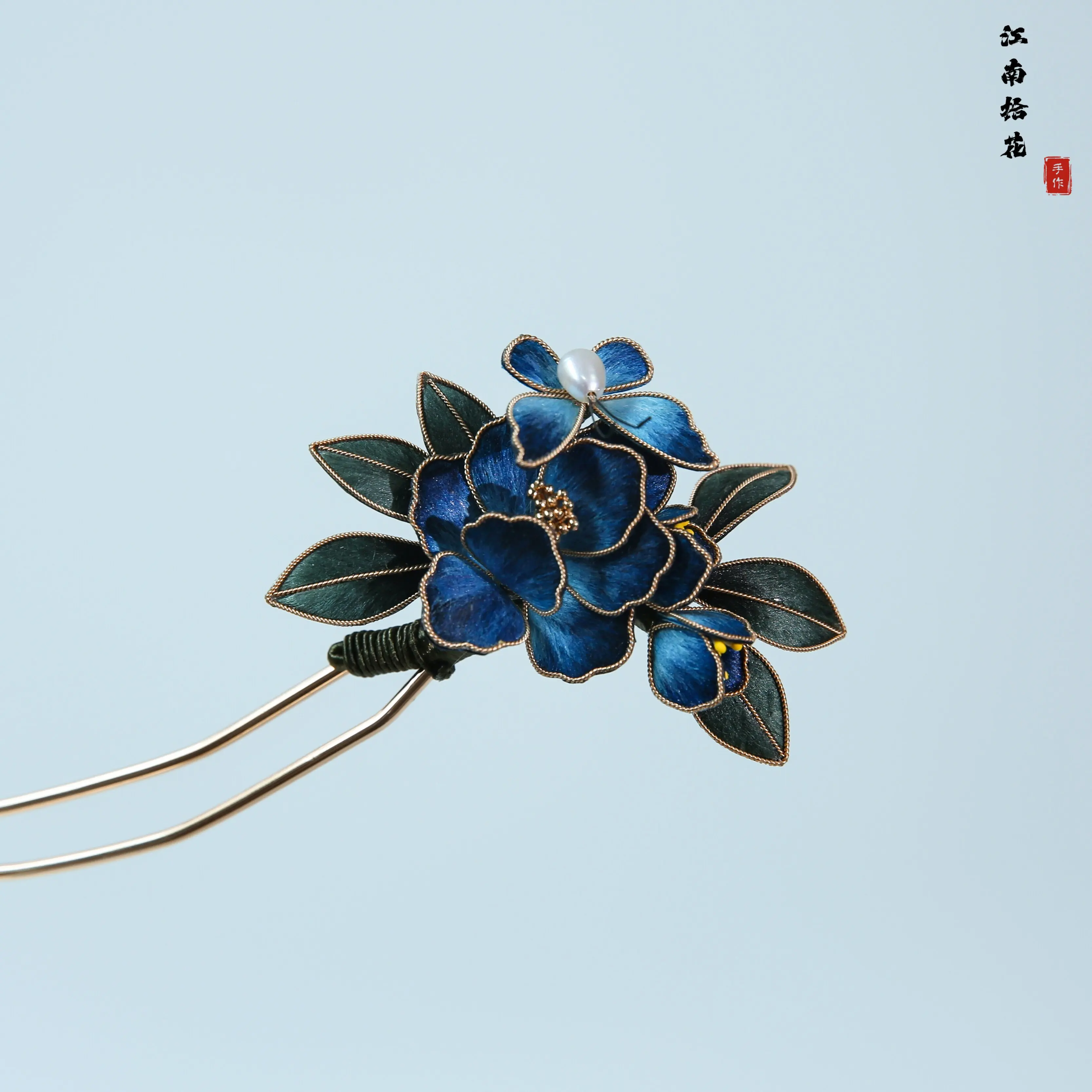Epingle-a-cheveux-en-velours-fait-main-patrimoine-immateriel-ornement-de-cheveux-en-filigrane-imitation-grenouillere-exquis-nouveau-coiffure-chinoise-xiuhe
