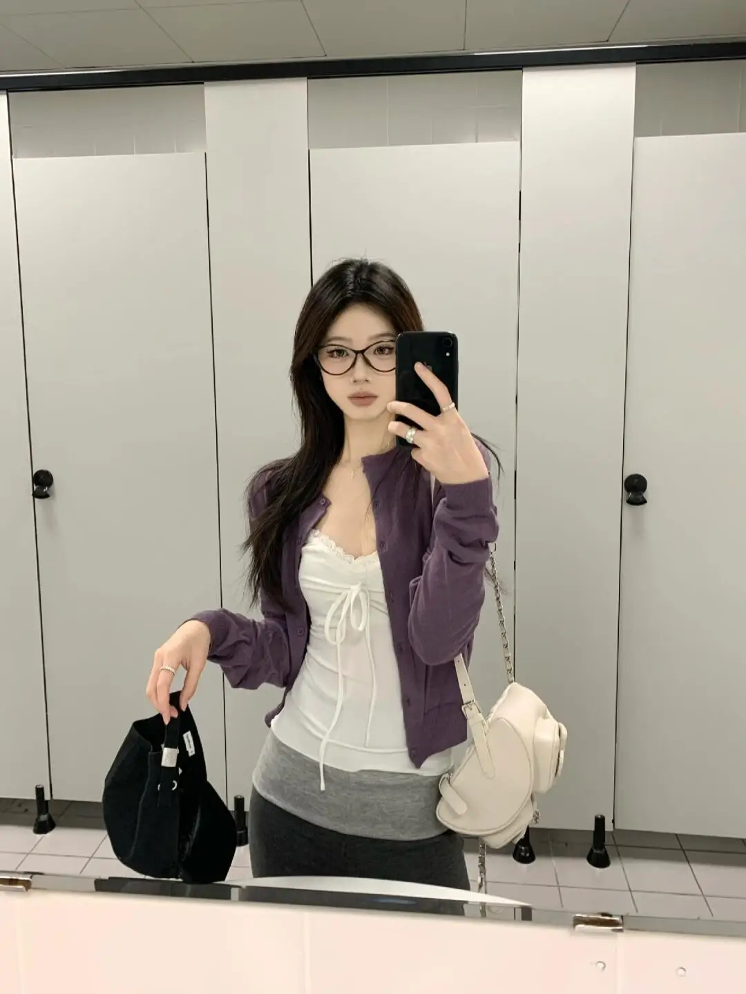 

Шикарный винтажный фиолетовый вязаный открытый кардиган, женская тонкая верхняя одежда ранней осени с ремешком, пальто с кондиционером irt