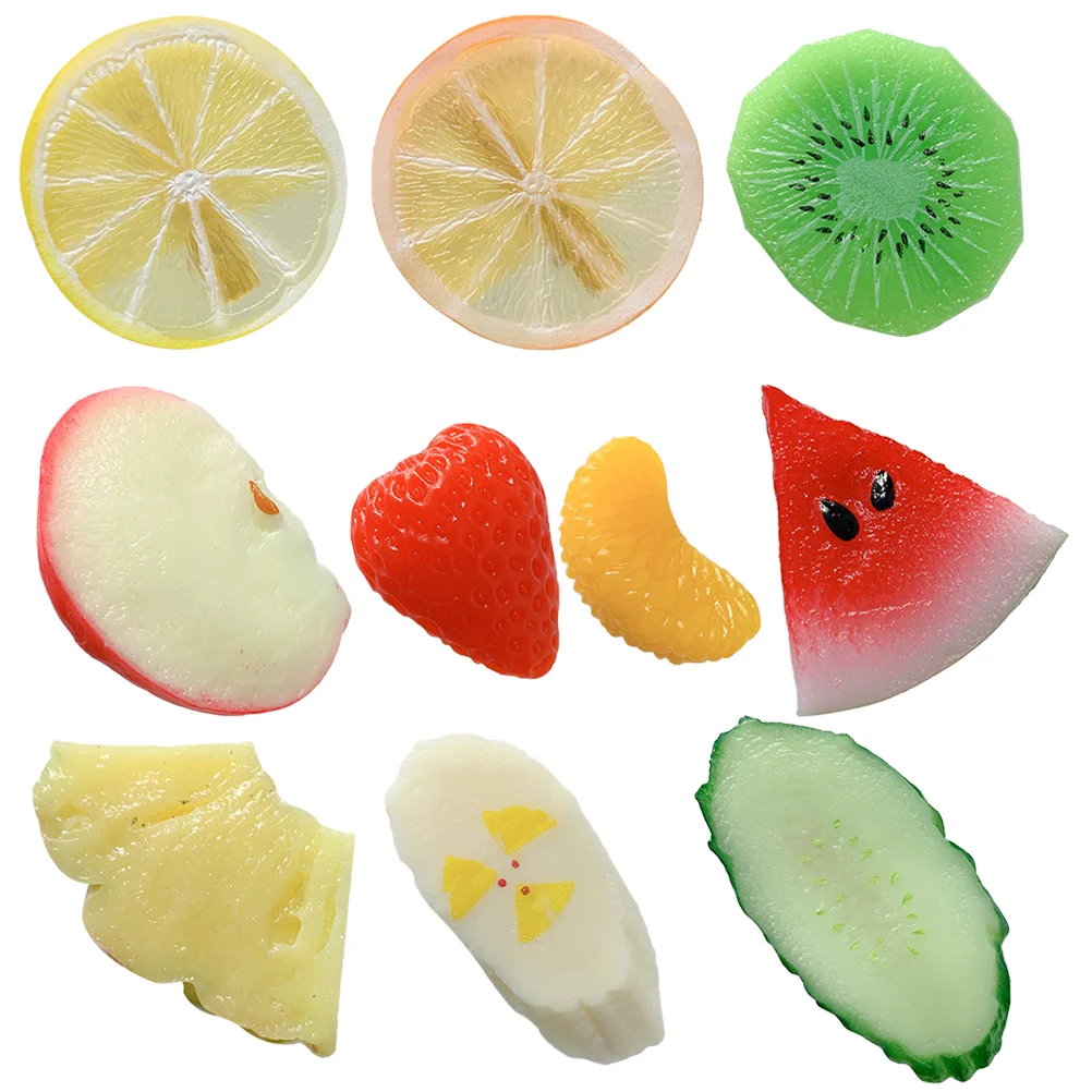 

10 Pcs Hair Clip Strawberry Clips Cute Funny Barrettes for Thin Resin Girls Women's