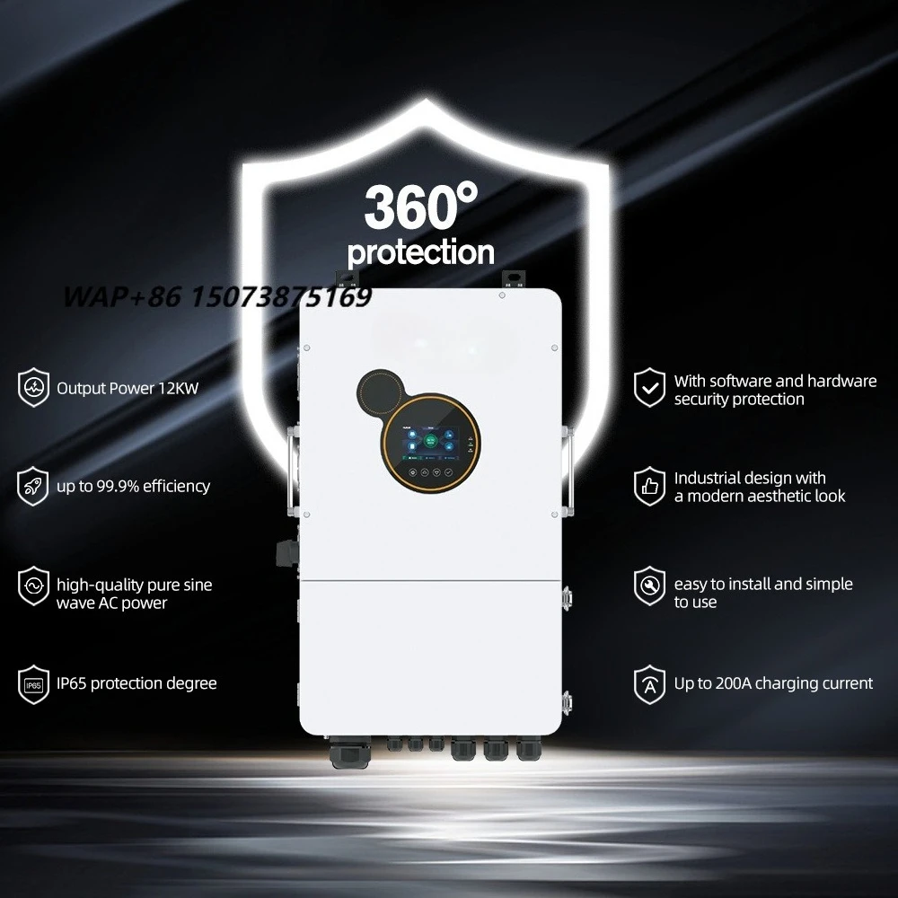 Bluesun 12KW Us Off Grid  Inverter IP65 360° Full Protection Pure Sine Wave for American  Off-Grid Solar System
