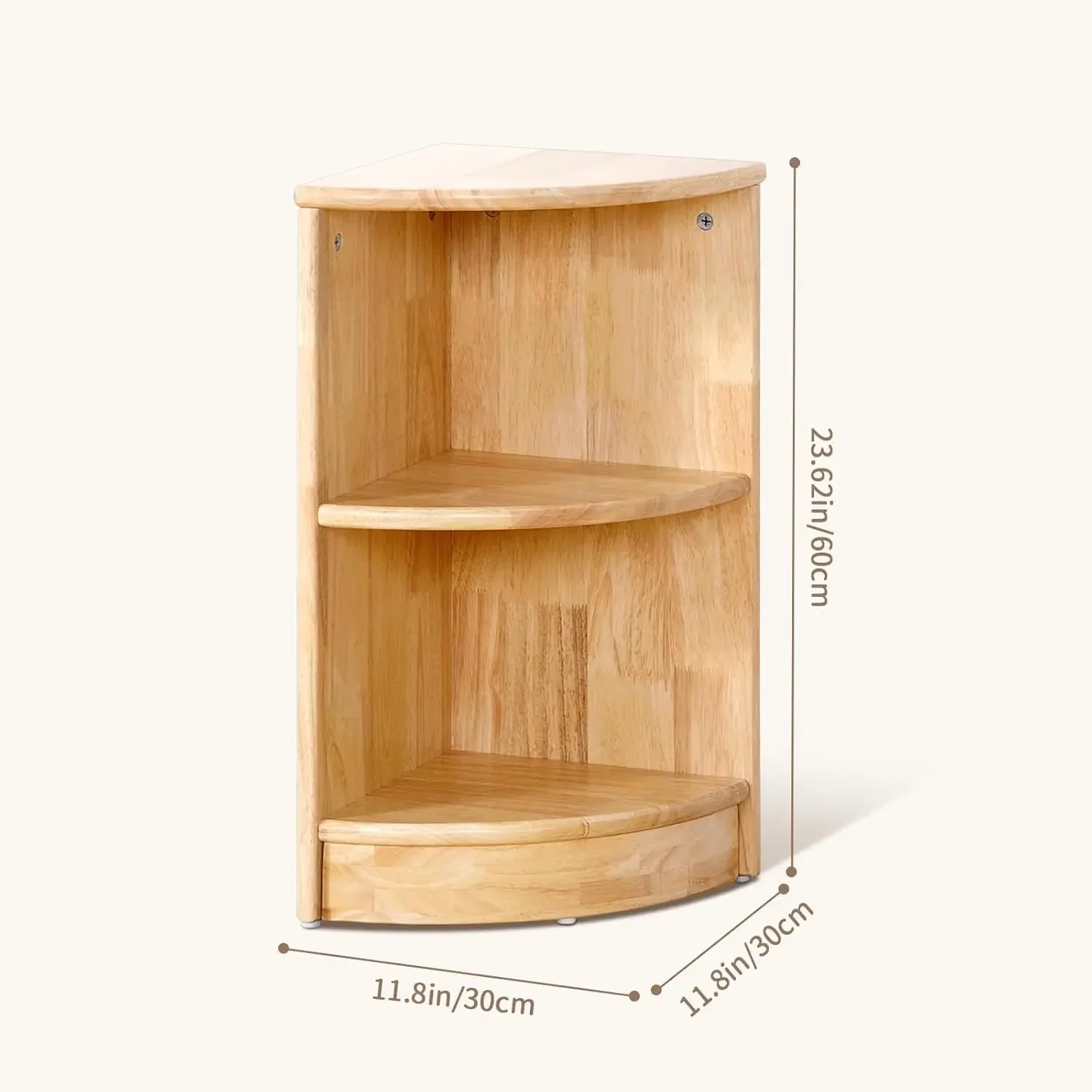 Eckschrank aus Holz, 2-stöckige Spielzeug-Organizer und Aufbewahrung, Montessori-Regal für Kinderzimmer, Spielzimmer, Kinderzimmer, Klassenzimmer, Kindergarten