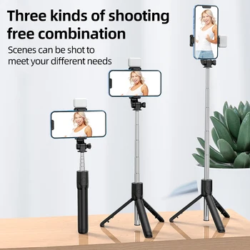 Bluetooth Wireless 67CM Selfie Stick Mini Tripod Extendable Monopod Remote Shutter for Android IOS 2024 Latest Hot Phone Holder