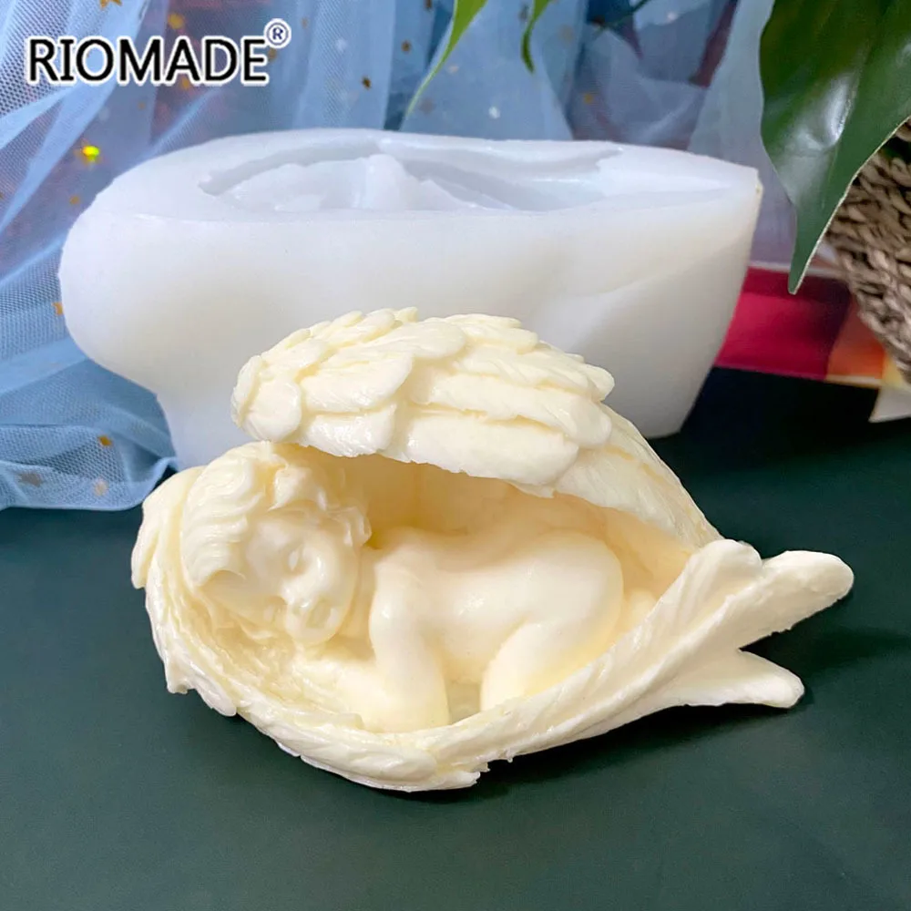 3D Śpiący Anioł Silikonowa Forma Fondant Czekolada Deser Mus Pieczenie Ciasta Narzędzia Gips Żywica Epoksydowa Aromaterapia Świeca Forma