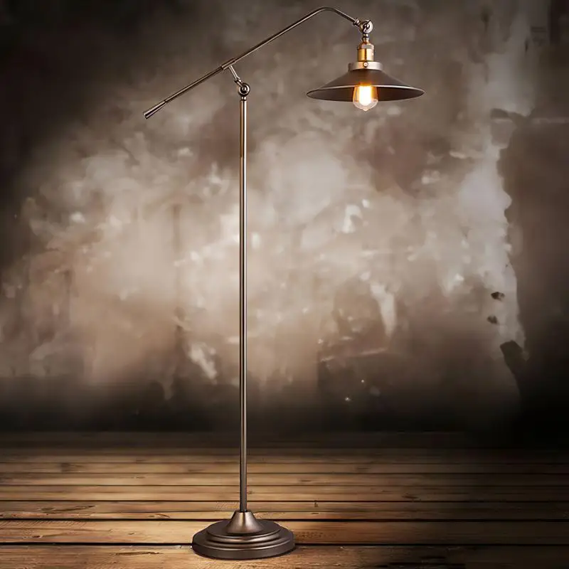 Modern Retro Metallic Gloss Led Living Room Floor Lamp Home Decoration Interior Lighting Bedroom Study Bed Floor Lamp