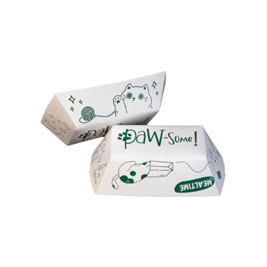 Disposable Pet Food Bowl, Tray, Purrfect for Feeding Cats and Dogs, Wet Food and Dry Food, Indoor and Outdoor, 2 Cups Capacity,