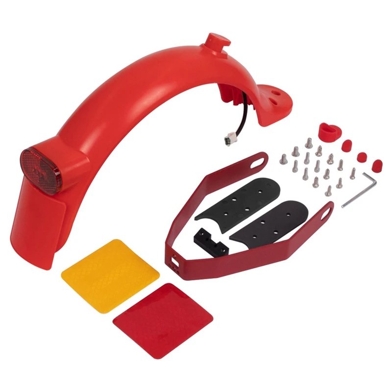Rear Mudguard Brake Taillight Fender With Reinforced Holder For Xiaomi M365 1S Pro2 Electric Scooter image 5