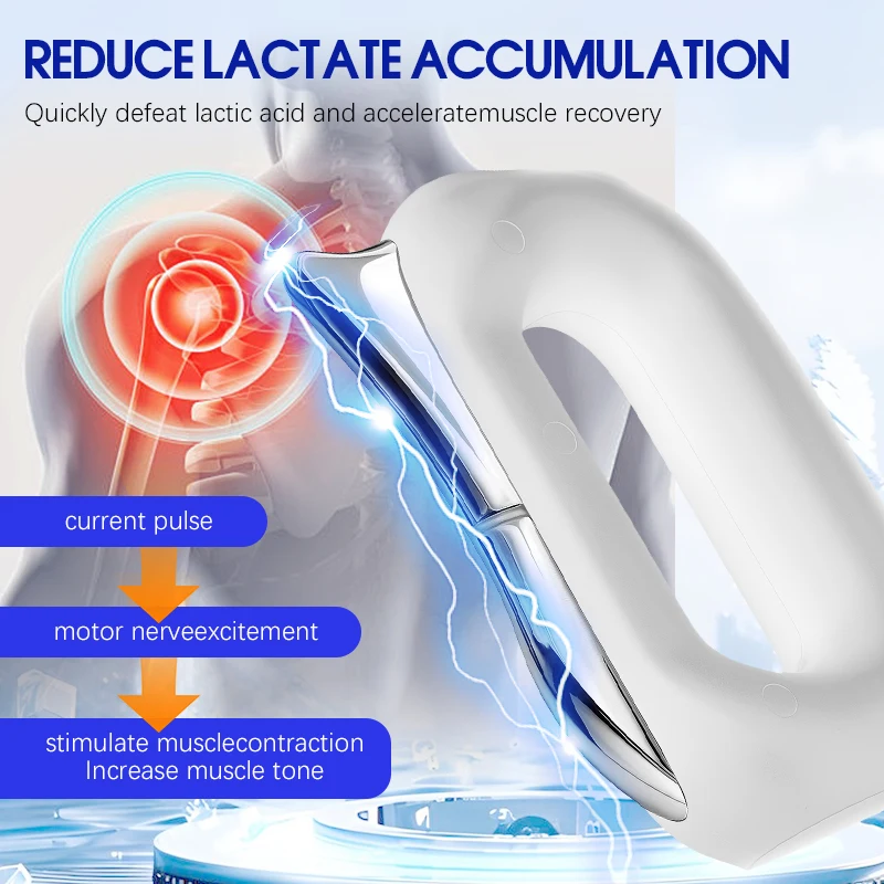 Raspador de Fascia eléctrico, masajeador EMS, Micro compresión actual, vibración muscular, relajación, levantamiento corporal, cuchillo de masaje para raspar