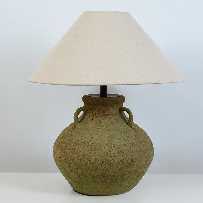 Pottery pot table lamp model room hotel homestay designer Japanese-style bedroom bedside new