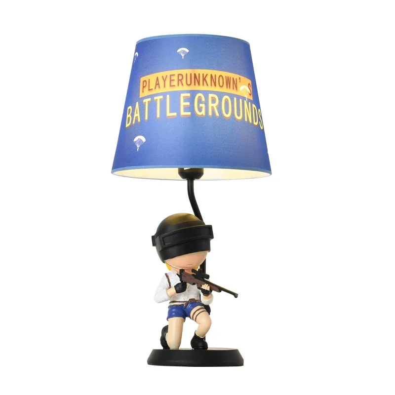 Children's room boys bedroom battlefield energy-saving table lamp eye protection cartoon decoration boys and girls bedside lamp