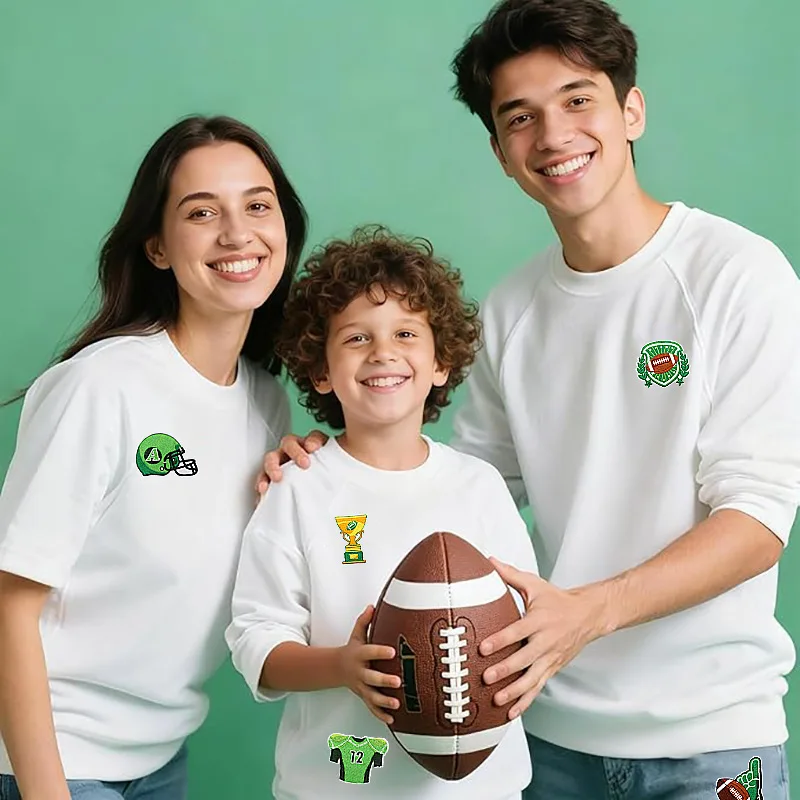 

1/5PCS Patches Rugby Embroidery Cloth Sticker Rugby Badge Candle Badge Boy Rugby Jersey Computer Embroidery Label Wholesale