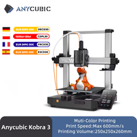 ANYCUBIC Kobra 3 AE Version FDM Max 600mm/s Print Speed 3d Printer 25-Point Automatic Leveling With 9.8x8.7x8.7inch Print Size