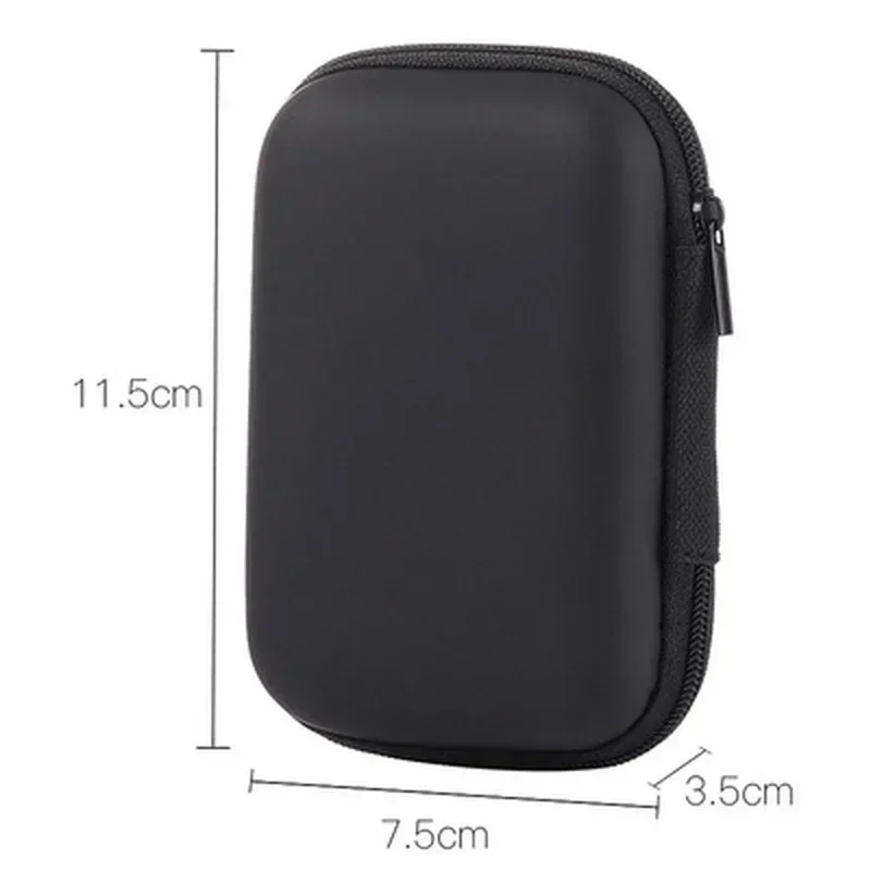 1Pc 5 Colors Portable Hard Shell Card Storage Case Zipper Travel Bag Board Game Earphone Organizer Box