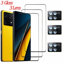 anteriore Vetro Temperato per Xiaomi Poco X6 Pro 5G Screen Protector PocoX6 Pro pellicola protettiva Pocco X6Pro Pellicola PocoX6Pro Tempered Glass Poko X6 Pro pellicola per fotocamera