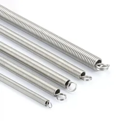 2Pcs 304 stainless steel wire diameter 0.8 1.0 1.2mm Dual Hook Long Expansion Tension Spring with Hook Length 300mm