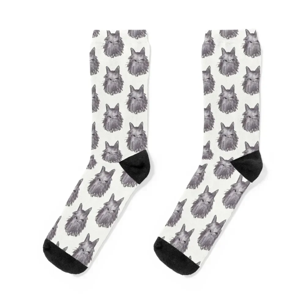 

Licorice Cat Socks gym floral anti-slip halloween Men Socks Women's