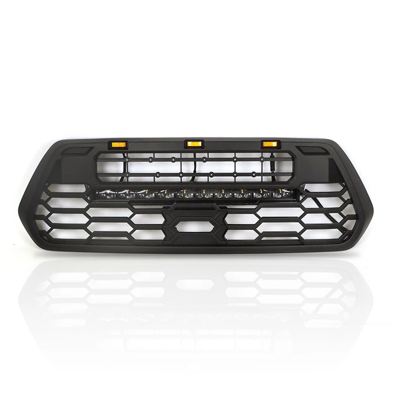 4X4 Car Accessories ABS Front Bumper Grill With Light Bar for  tacoma 2016 2017 2018 2019 2020 20212022 2023 Grillcustom